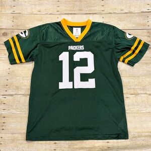 Green Packers Jersey with Yellow Accents Arron Rodgers youth X-Large